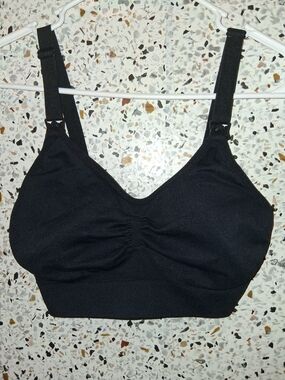 Stelle Nursing Bra Size Medium Black Padded Wireless